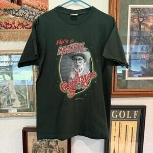 Vintage 90s RARE Christmas Story Ralphie “He’s A Deadeye” Movie Promo Size Large